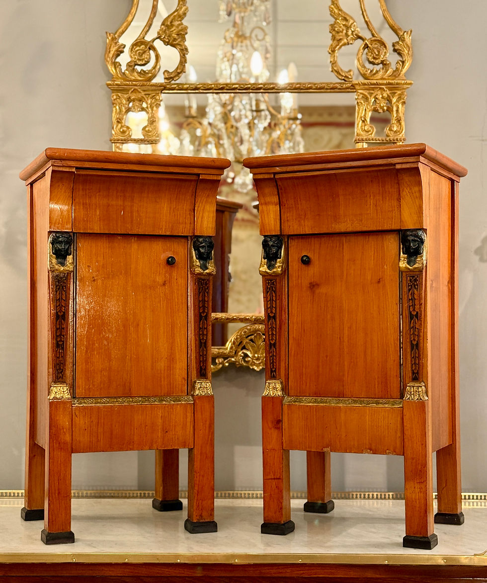 縮圖：Biedermeier, Paire de Chevets De Style Empire Epoque XIXème