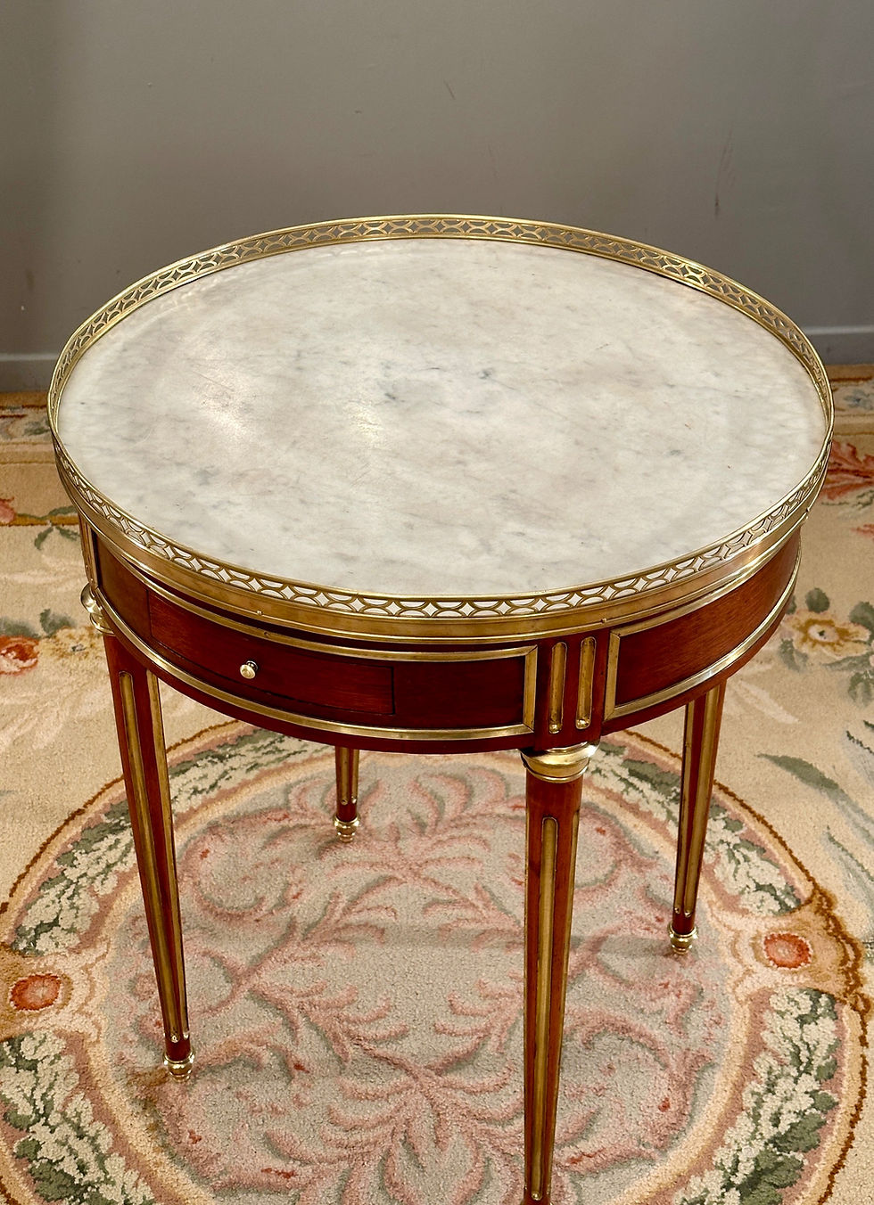 Miniature : Table Guéridon Bouillotte En Acajou De Style Louis XVI Epoque Napoléon III
