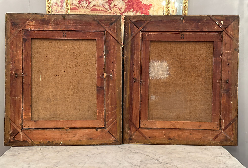 Miniatura: Dancourt, Paire D'Huiles Sur Toile Marine Scene De Port Signées Epoque Fin XIXèm