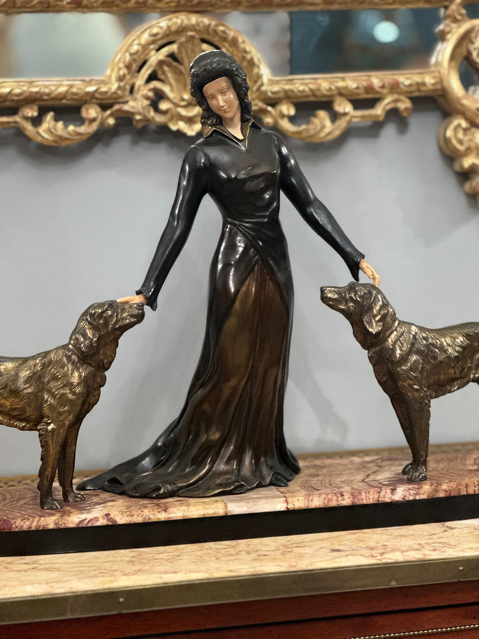 Miniatura: Sculpture Chrysélephantine d'Epoque Art Deco Vers 1930 Limousin