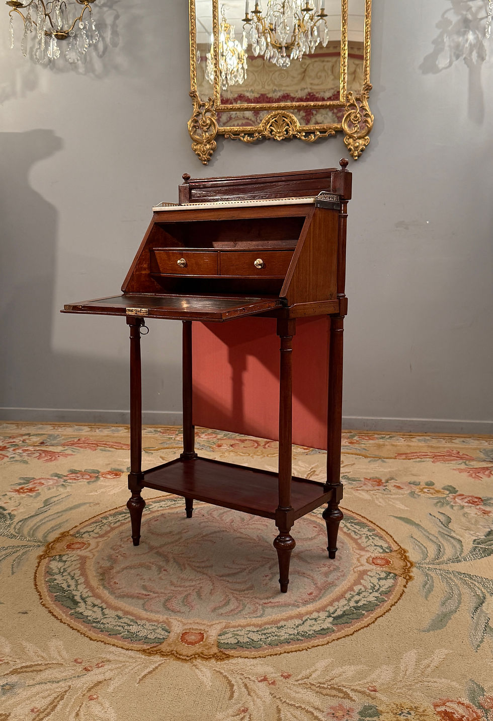 Miniatura: Billet Doux En Acajou d'Epoque Louis XVI Vers 1780