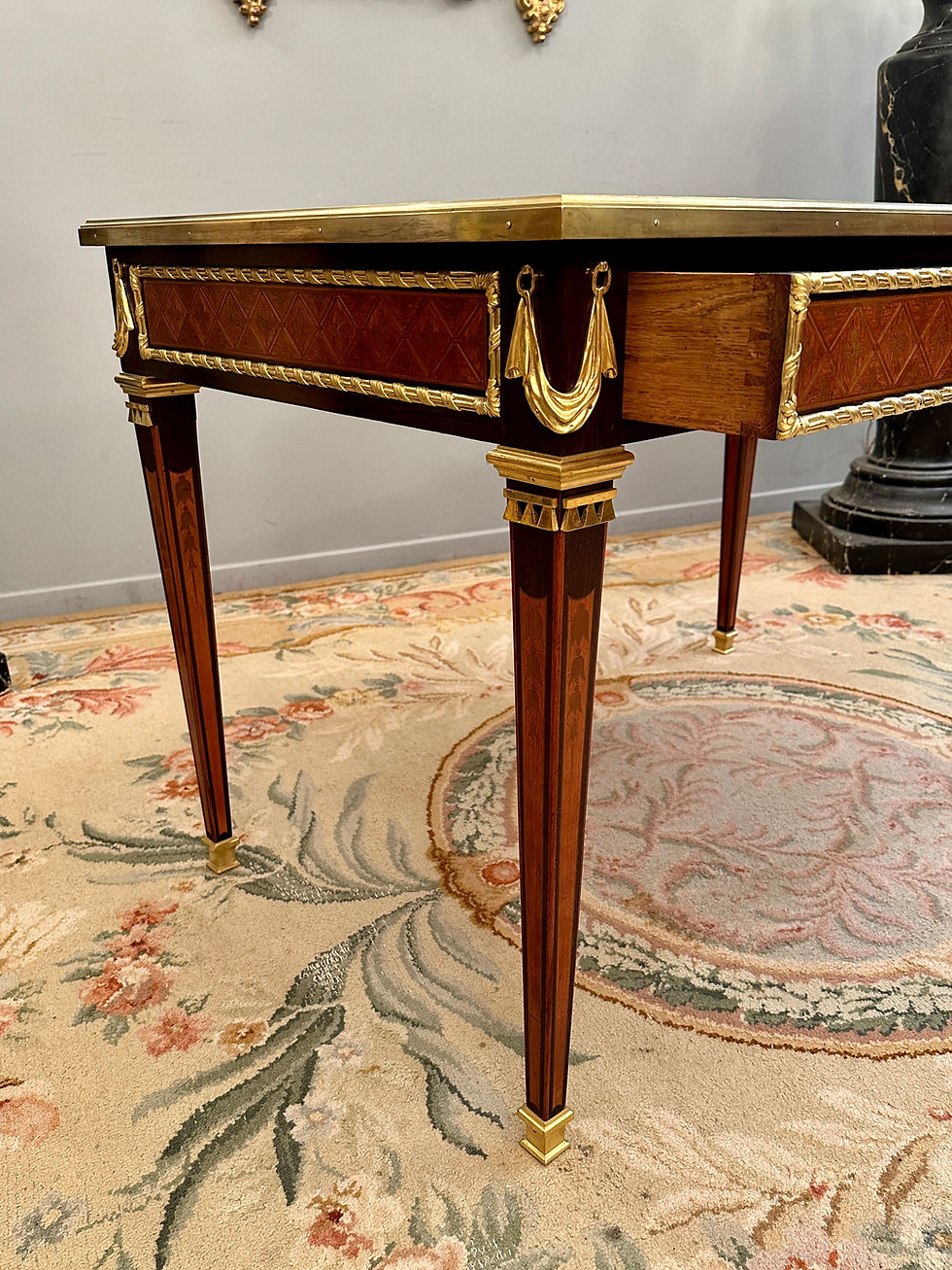Miniature : Philippe Claude Montigny, Bureau Plat En Marqueterie De Style Louis XVI