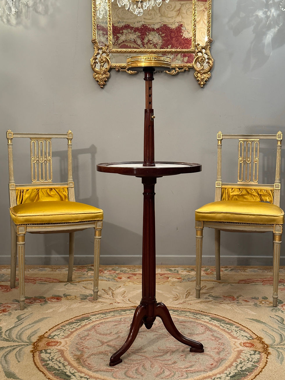 Miniature : Gueridon Porte Torchère En Acajou De Style Louis XVI, Vers 1800