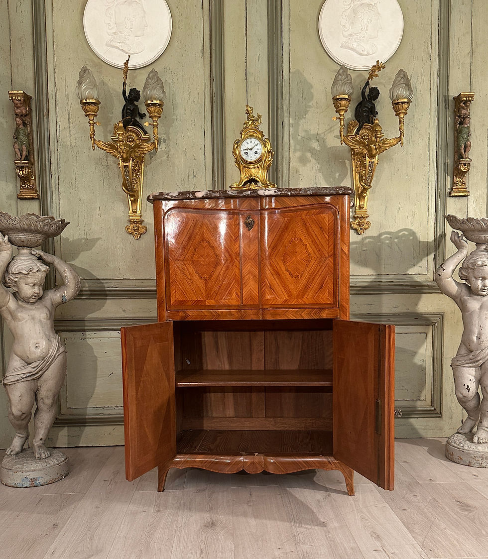 Miniatura: Secretaire En Marqueterie De Style Transition Louis XV Louis XVI Epoque XIXème