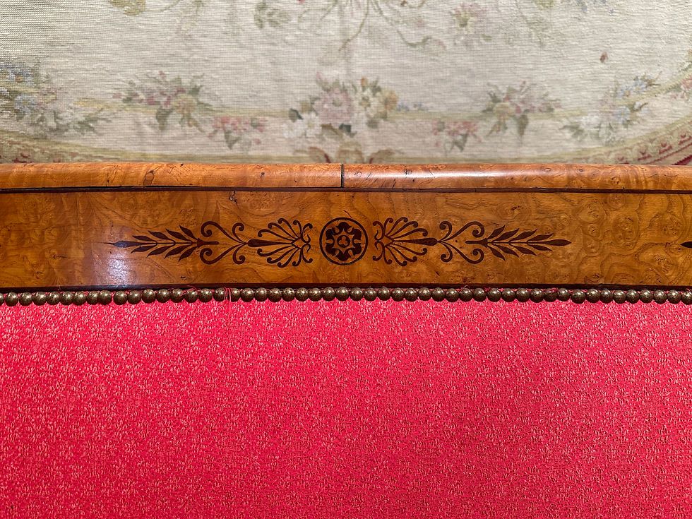 Thumbnail: Rare Banquette Gondole d'Epoque Charles X Vers 1820