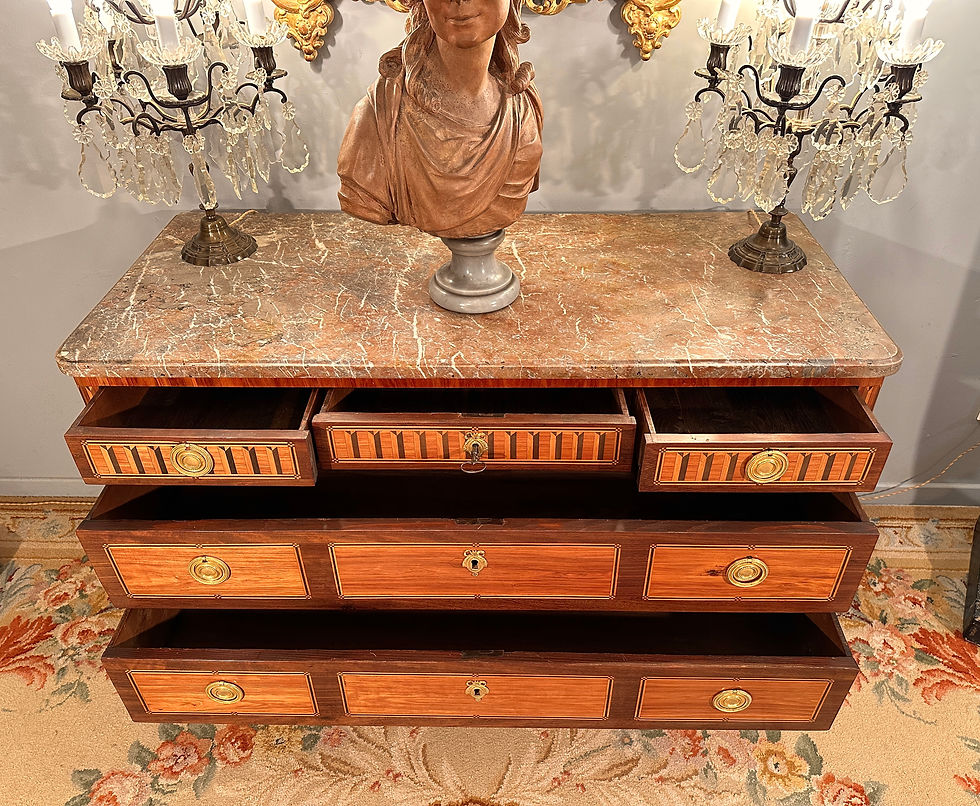 Miniature : Commode En Marqueterie D’epoque Louis XVI Vers 1780