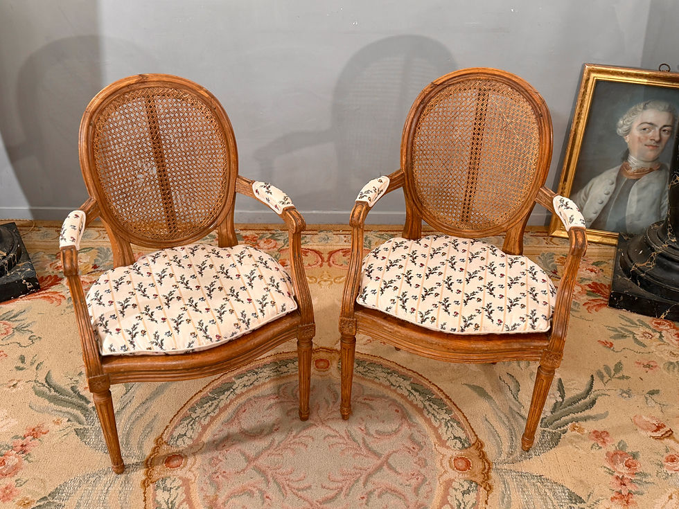 Miniature : Paire de Fauteuils Cannés d'Epoque Louis xvi, Vers 1780