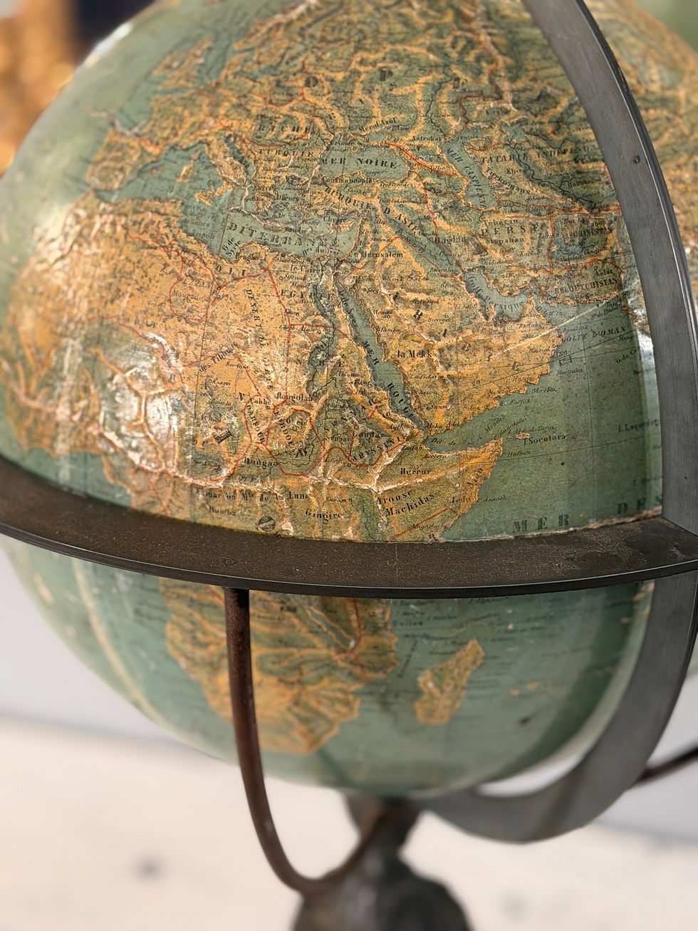 Miniature : Thury & Belnet, Globe Terrestre en Relief Epoque Second Empire, Vers 1860