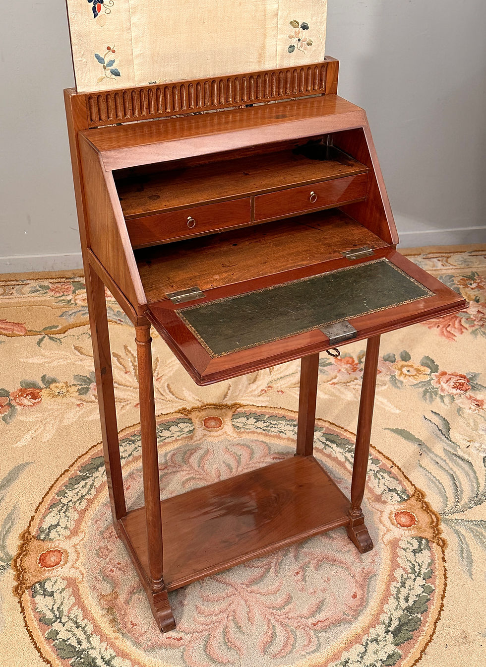 Miniature : Pierre Denizot, Billet Doux Bureau De Dame Estampillé d'Epoque Louis XVI Vers 17