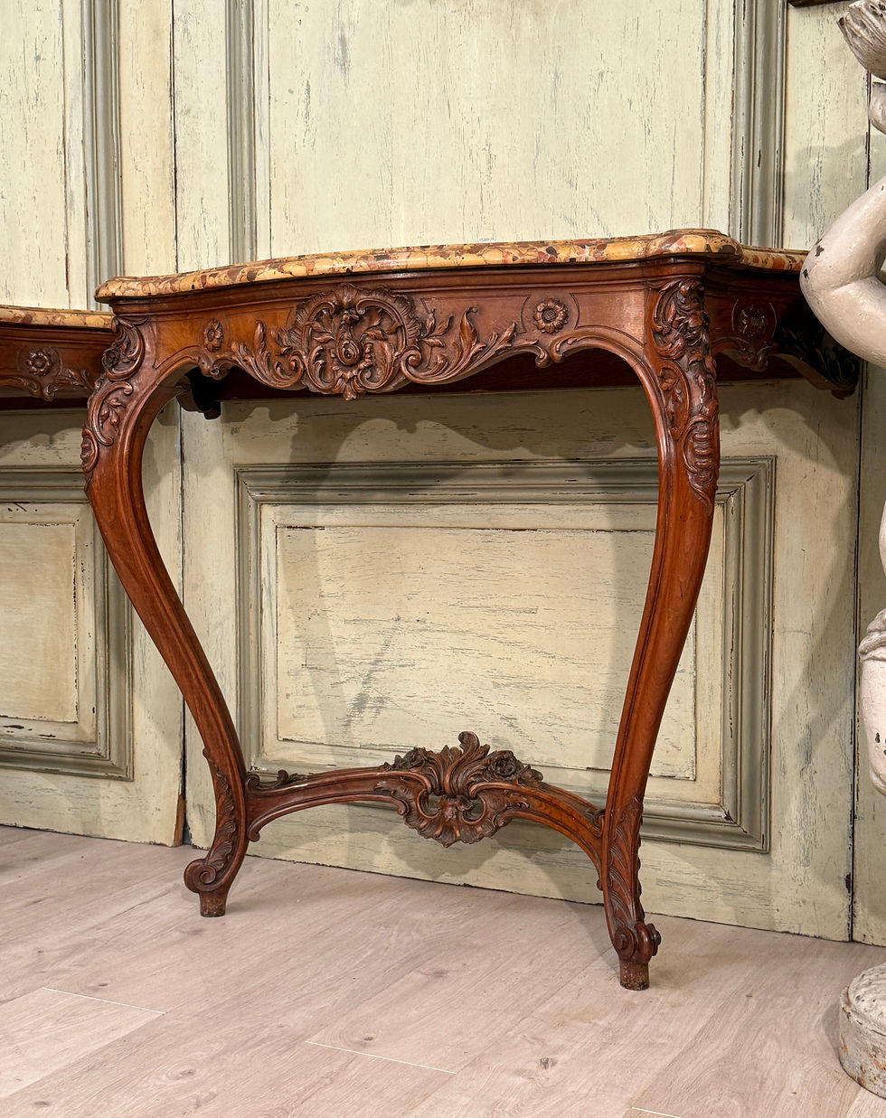 Miniatura: Maison Krieger, Paire De Consoles Estampillées De Style Louis XV, (1826 - 1910)
