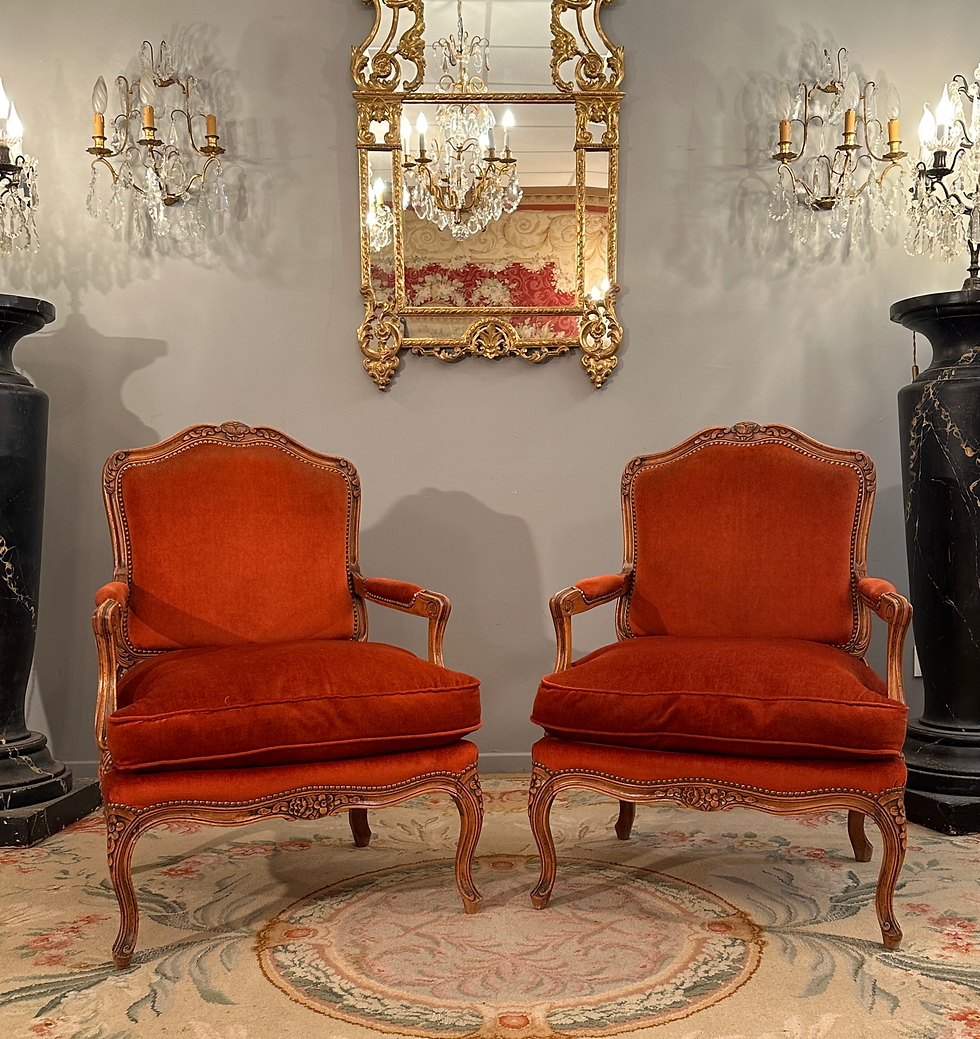 Large Paire De Fauteuils De Style Louis XV Vers 1900