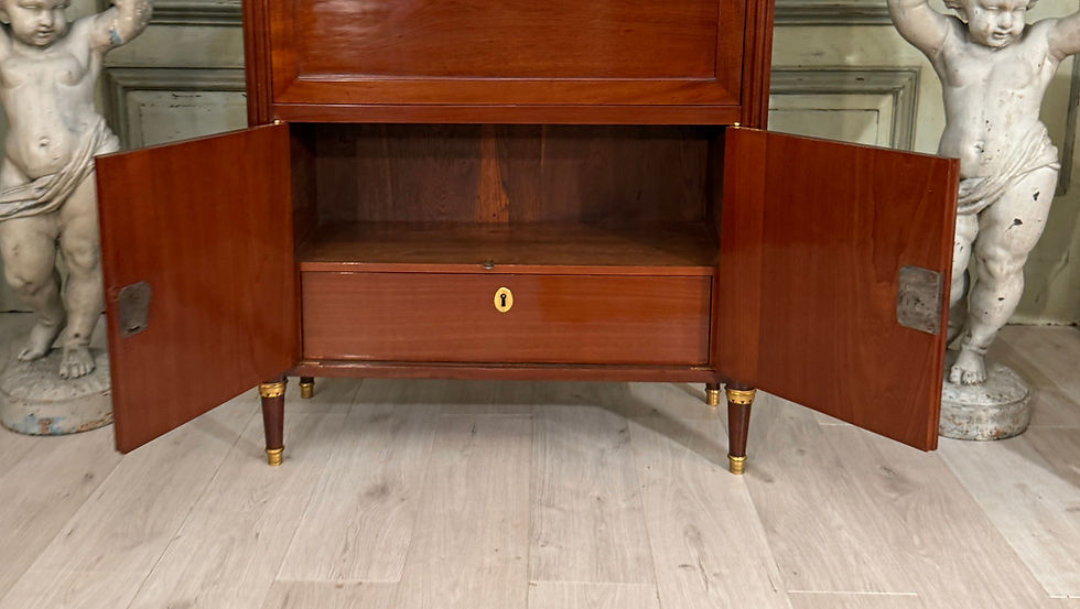 Miniature : Conrad Mauter, Secrétaire en Acajou Estampillé d'Epoque Louis XVI, Vers 1780