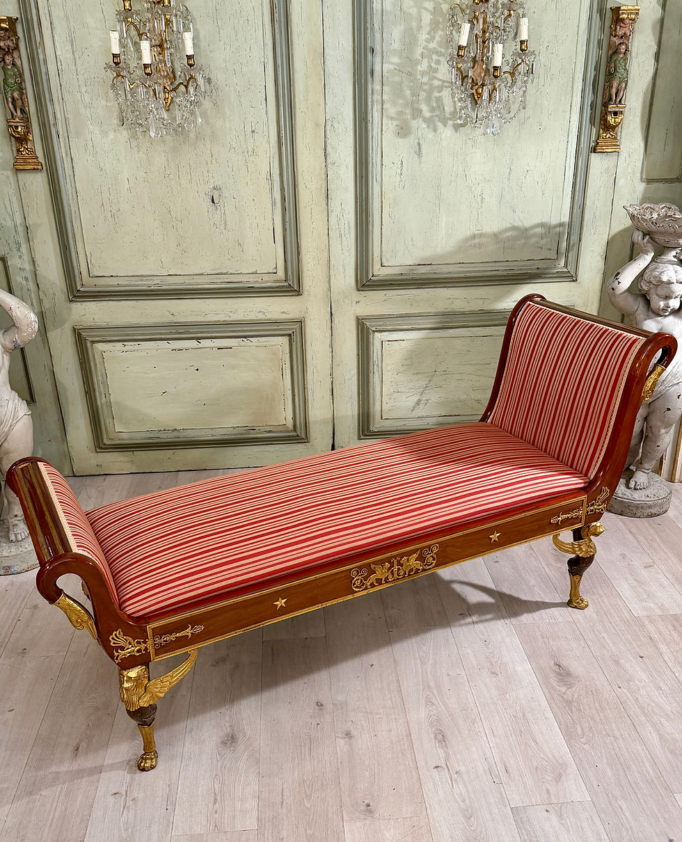 Миниатюра: Dlg Jacob Desmalter, Méridienne Lit de Repos Acajou de Style Empire XIXème