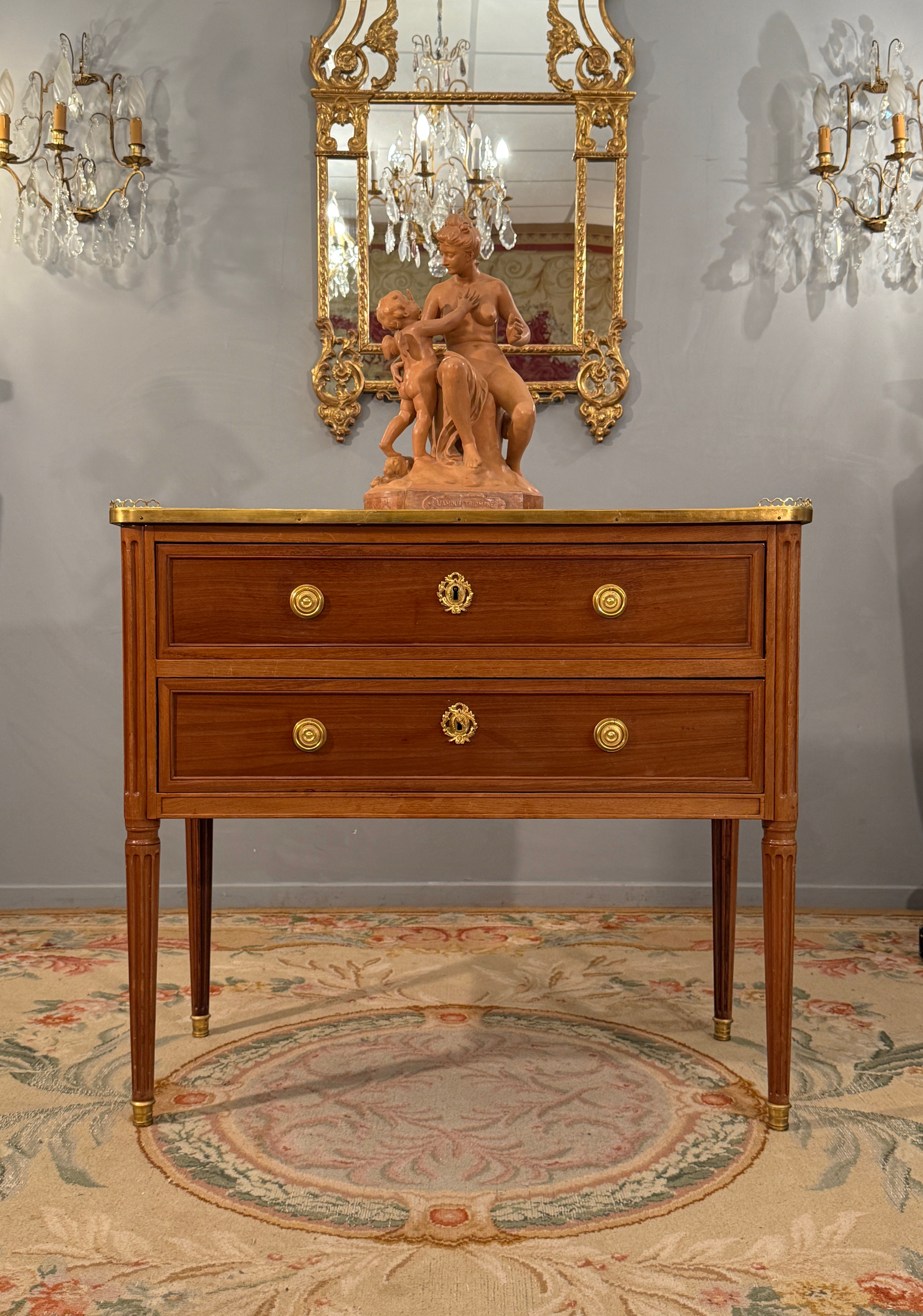 Jean Louis François LEGRY, Commode en Acajou Estampillée d'Epoque Louis XVI, Ver