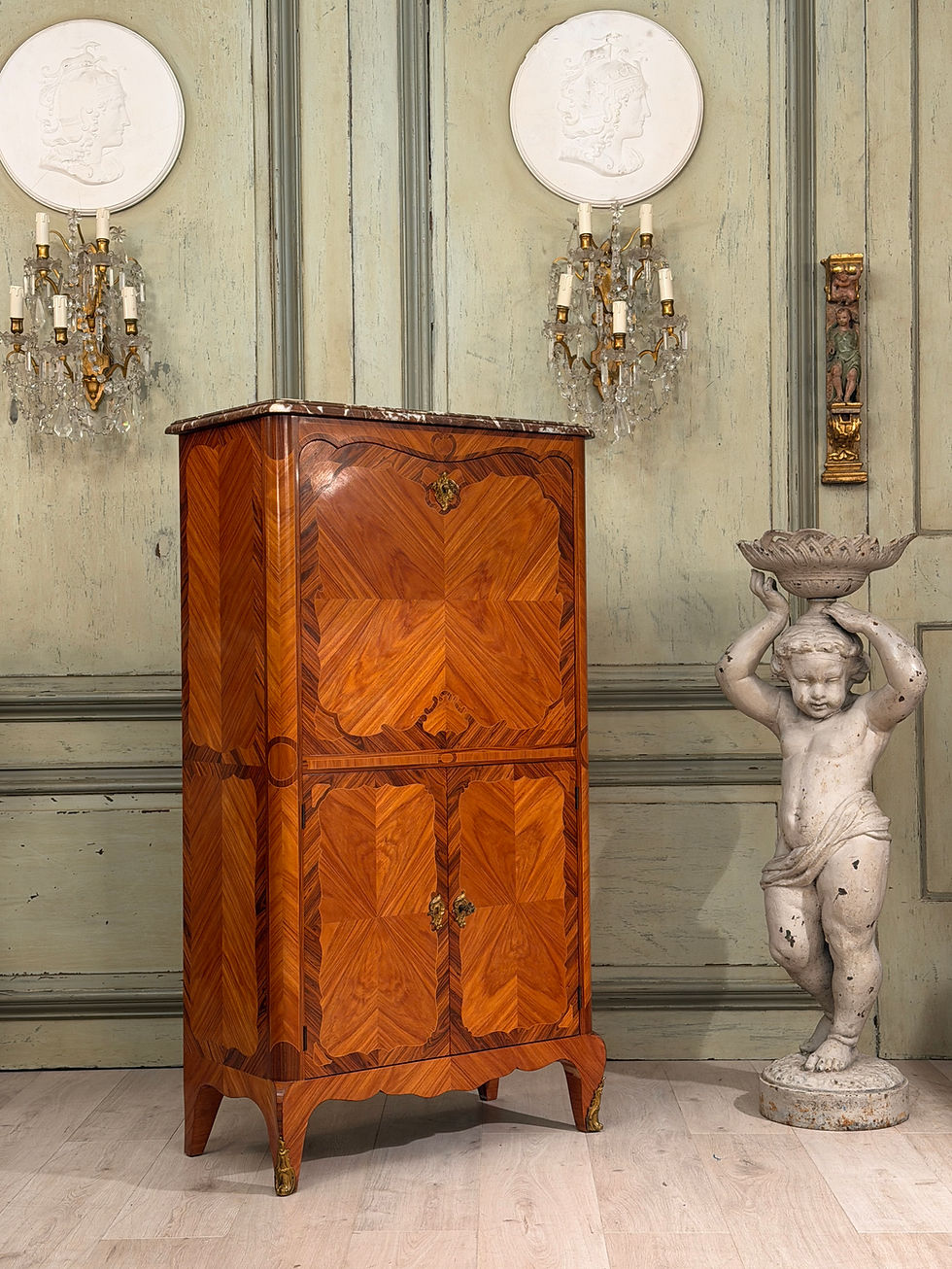 Miniatura: Secrétaire en Marqueterie de Style Louis XV, Vers 1900