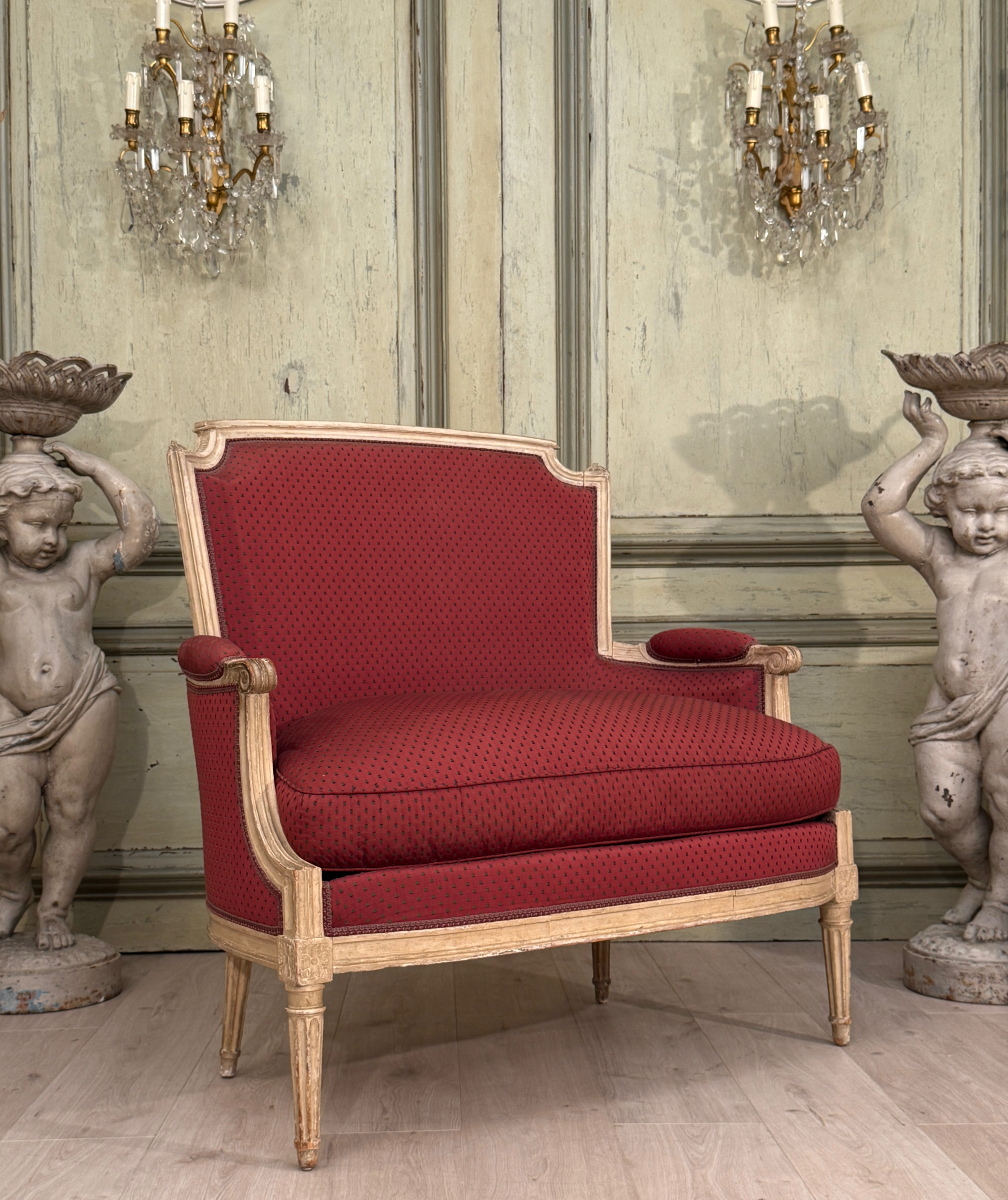 Marquise En Bois Laqué d'Epoque Louis XVI, Vers 1780