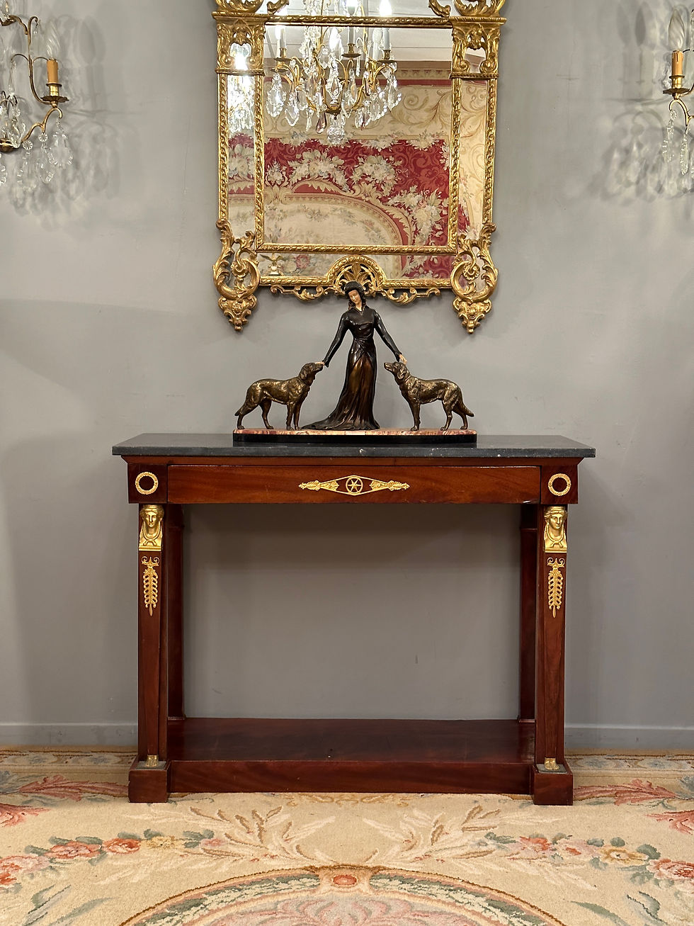 Console En Acajou Empire Retour d'Egypte Epoque XIXeme Vers 1810