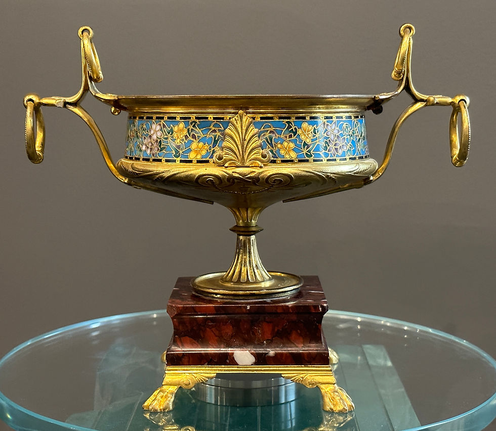 Ferdinand Barbedienne, Coupe Emaux Cloisonnés Et Bronze (1810 - 1892)