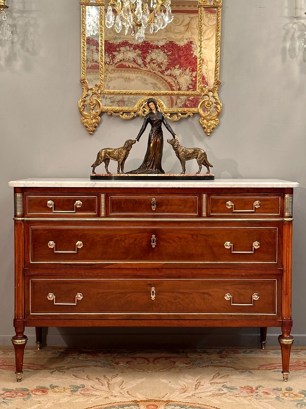 Thumbnail: Commode d'Epoque Louis XVI En Acajou Epoque XVIIIème Vers 1770