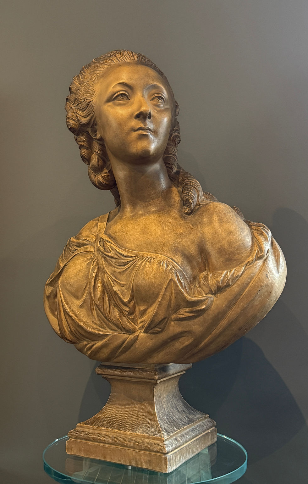 Thumbnail: Augustin Pajou, Importante Sculpture Buste Terre Cuite La Comtesse Du Barry Epoq