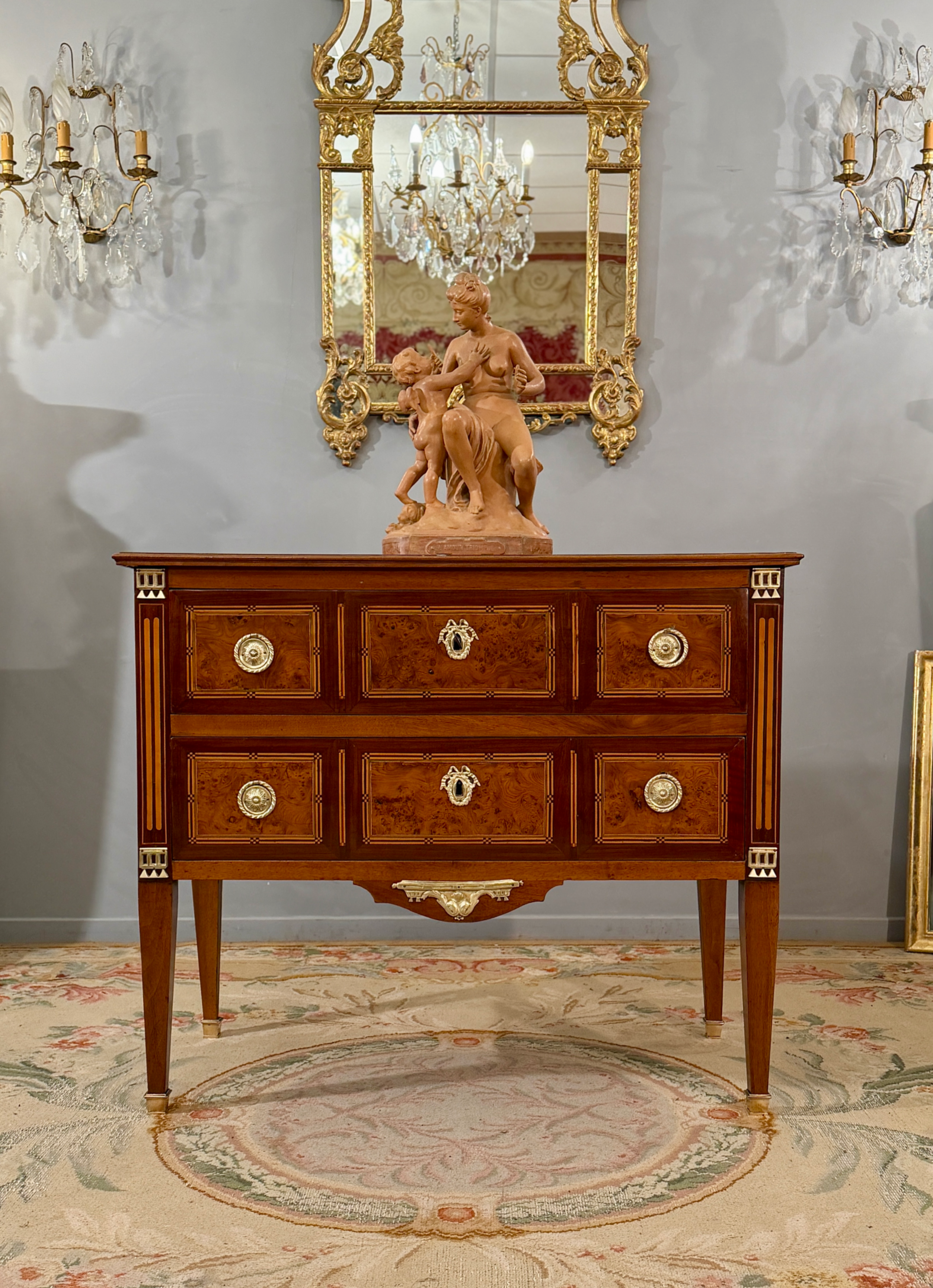 Commode en Marqueterie d'Epoque Louis XVI, Vers 1780