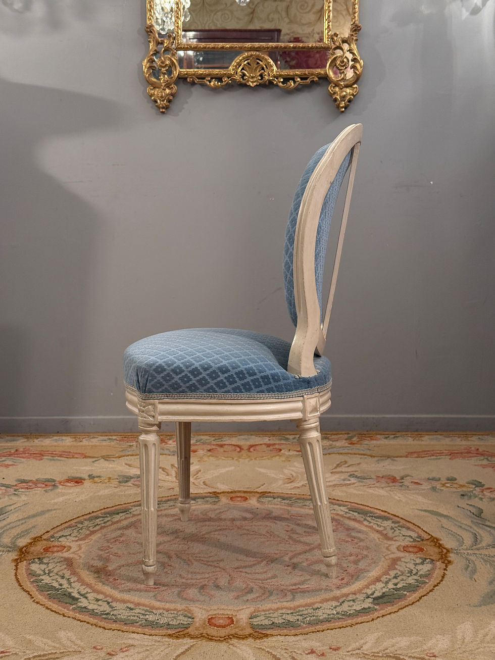 Miniatura: Claude Chevigny, Chaise Cabriolet Estampillée d'Epoque Louis XVI Vers 1780