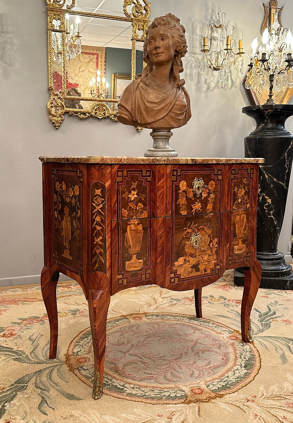 Léonard Boudin, Commode En Marqueterie Estampillée Epoque Transition Vers 1770