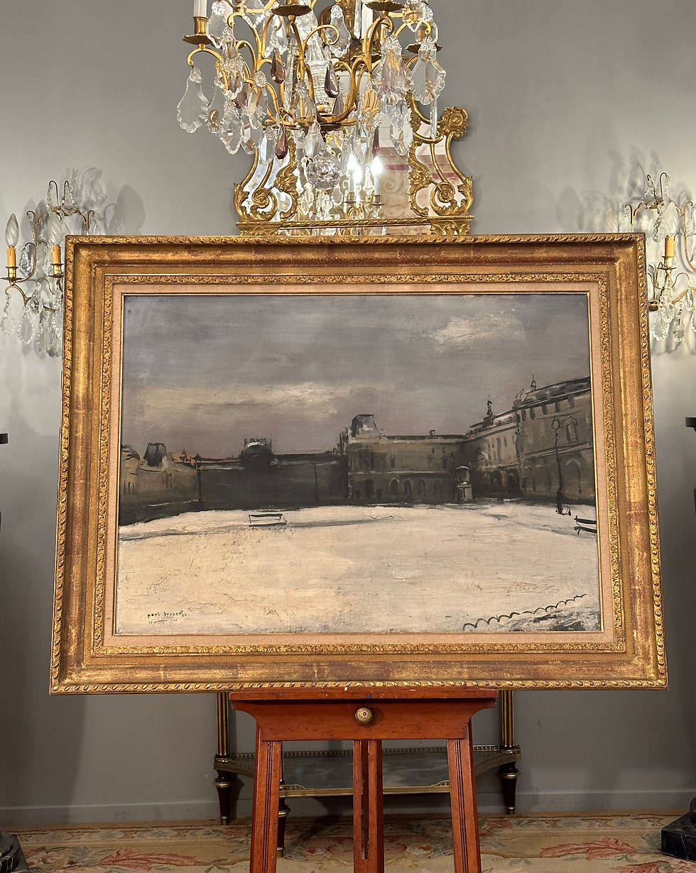 Thumbnail: Jean Paul Brusset, Huile Sur Toile Vue De Paris (1909 - 1985)