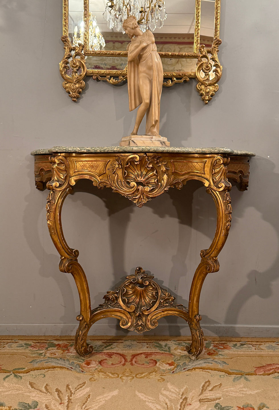 Miniatura: Console En Bois Doré De Style Louis XV Epoque XIXème