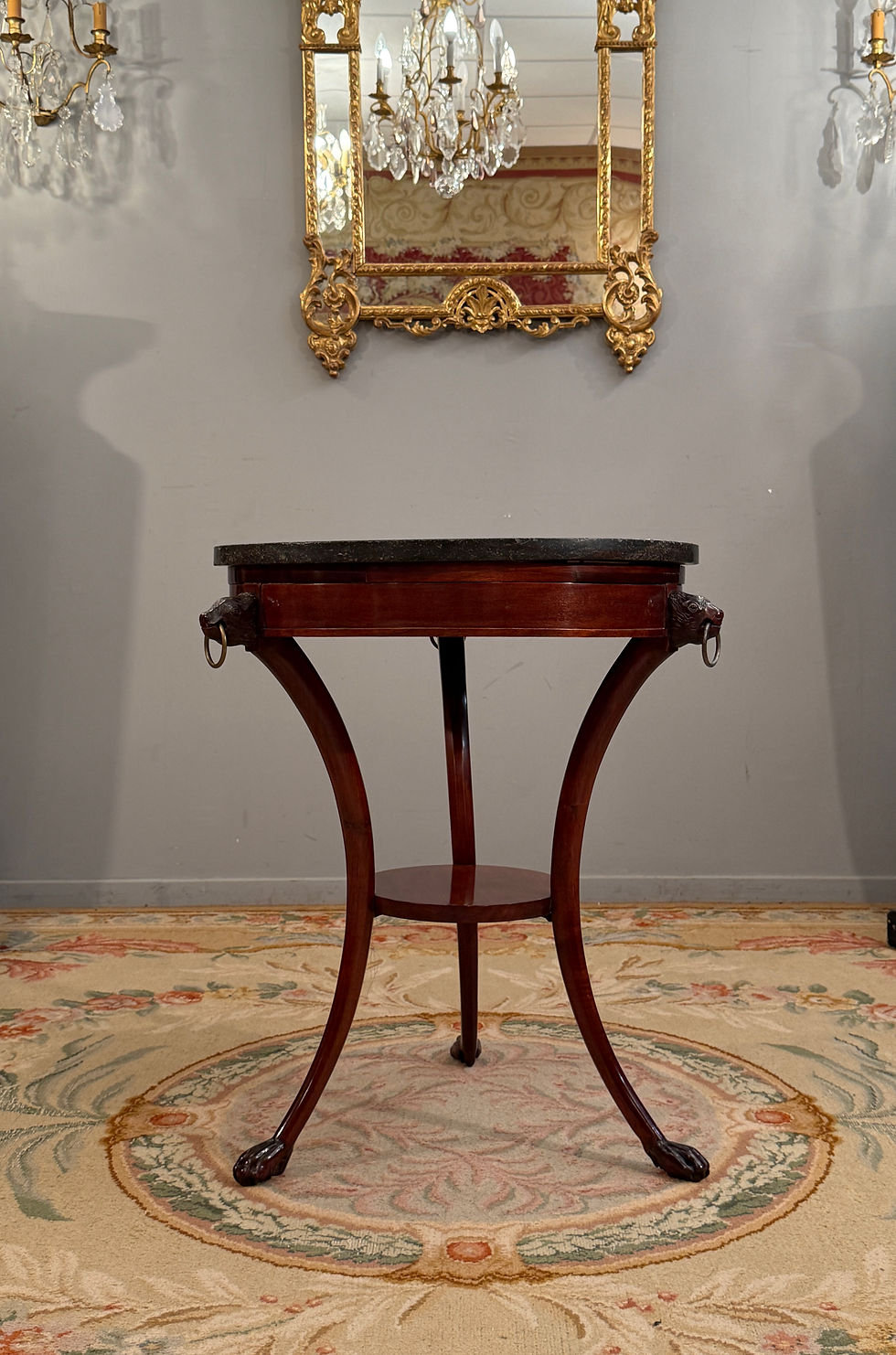 Miniatura: Gueridon Tripode En Acajou De Style Empire XIXème
