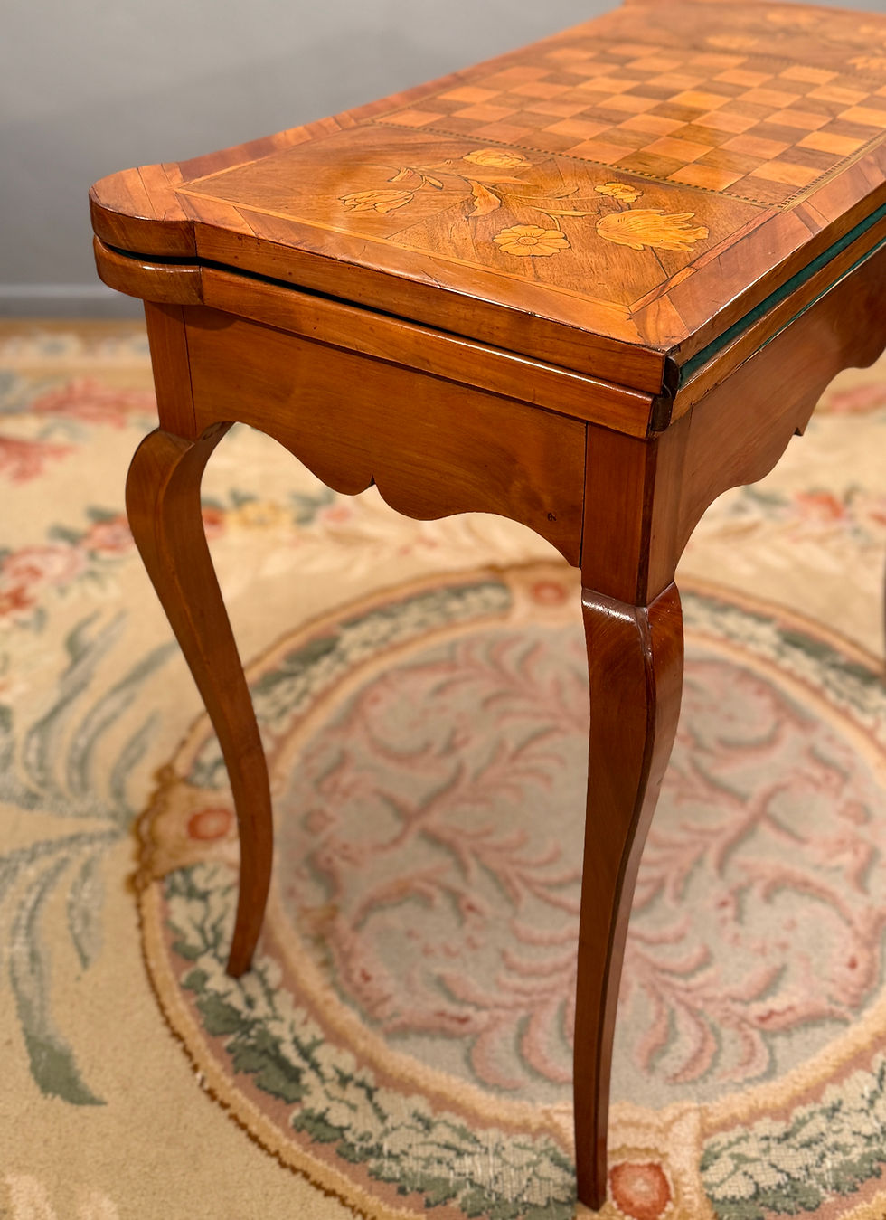 Thumbnail: Table A Jeux En Noyer d'Epoque Louis XV Vers 1750