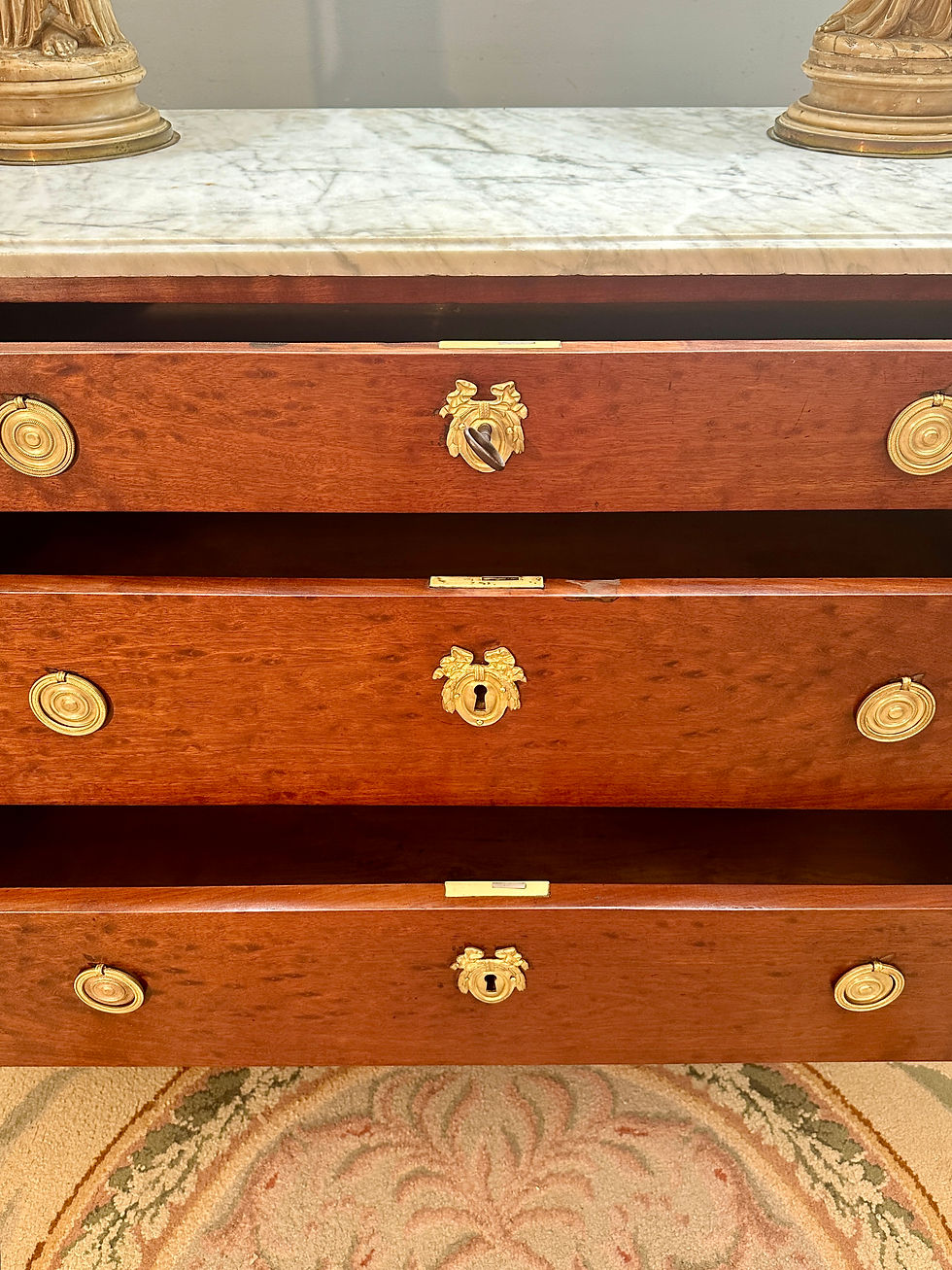 Miniatura: Jacques Van Oostenryk dit DAUTRICHE, Commode En Acajou d'Epoque Louis XVI Estamp