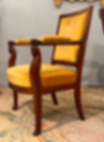 Thumbnail: Suite De Deux Fauteuils En Acajou d'Epoque Empire Retour d'Egypte Vers 1810