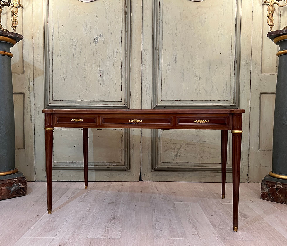 Miniatura: Bureau En Acajou De Style Louis XVI Travail Du Faubourg Debut XXeme