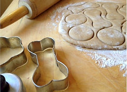 Cookie cutter and dough for dog treats