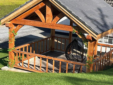 Oak garden pergola