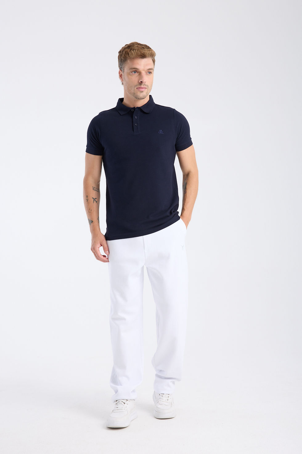 Erkek Regular Fit Knitting Pantolon Beyaz