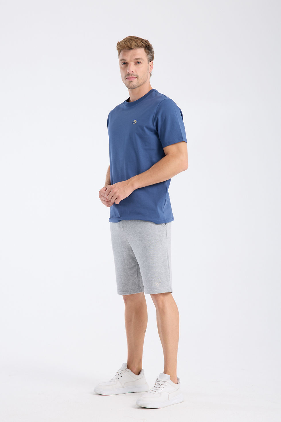 Küçük resim: Erkek 7inch Sweat Short Gri Melanj