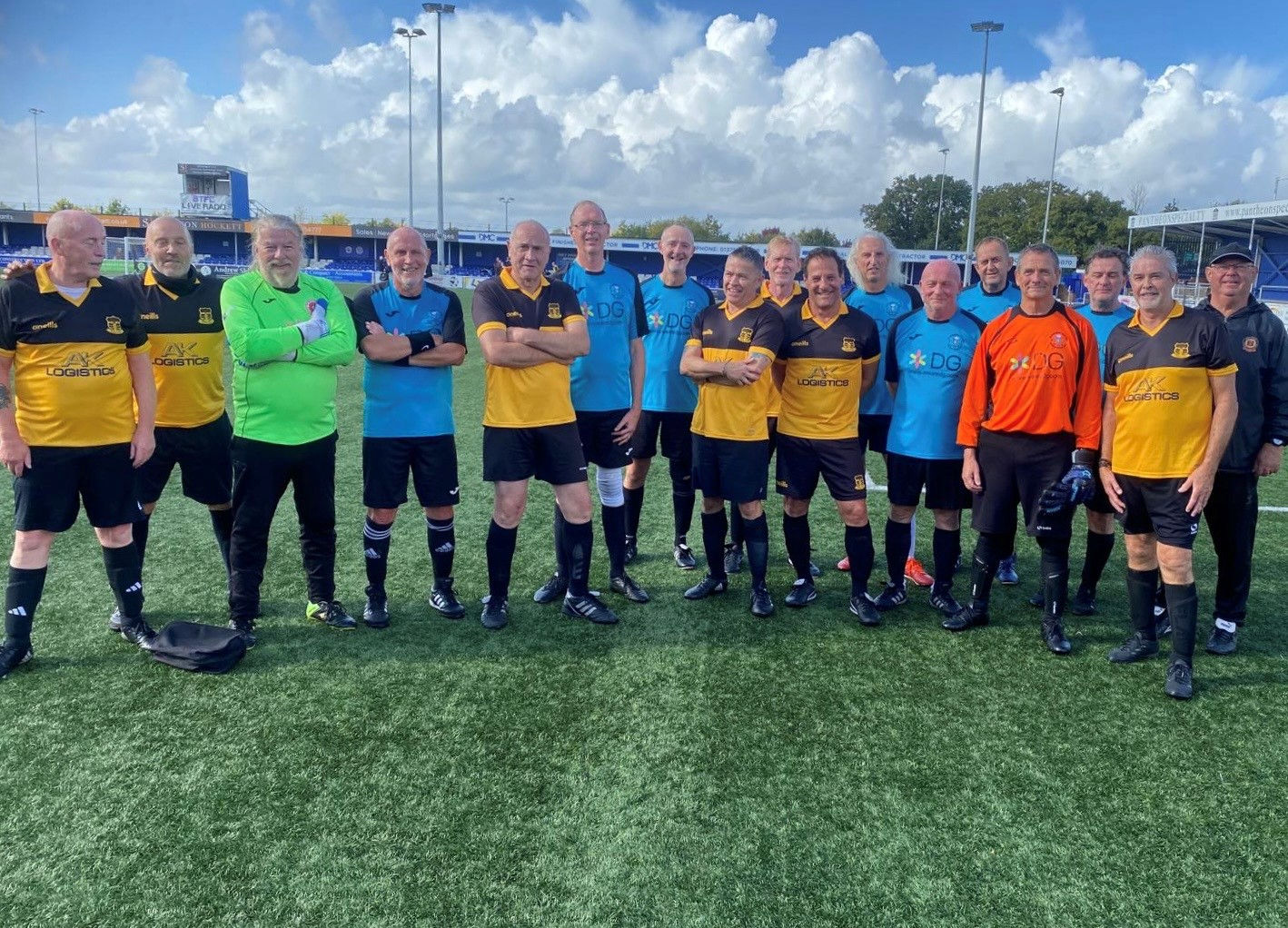 Cheshunt and Paringdon over 60s teams prior to Cup final