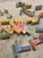Thumbnail: A close up of the colourful LEGO pieces that when completed for Hanumanji, kids will love piecing it together