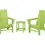 Thumbnail: Modern 3-Piece Curveback Adirondack Set with Long Island 18" Side Table
