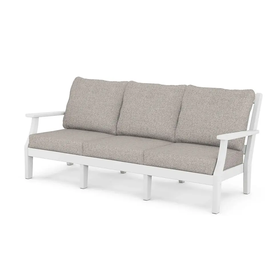 Thumbnail: Chinoiserie Deep Seating Sofa in White