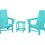 Thumbnail: Modern 3-Piece Curveback Adirondack Set with Long Island 18" Side Table