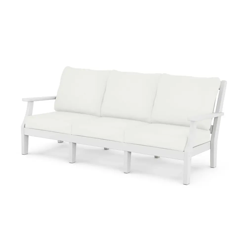 Thumbnail: Chinoiserie Deep Seating Sofa in White