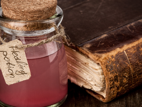 Get rid of curses and black magic with a healing potion