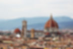 Looking at the skyline and Duomo in Florence Italy