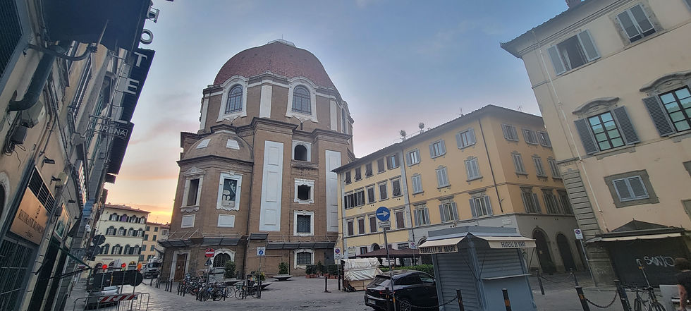 Early morning view of the Medici Chapels in Florence