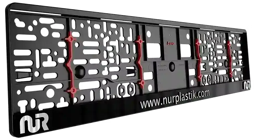 Euro model parlak kauçuklu takmatik kabartmalı plakalık