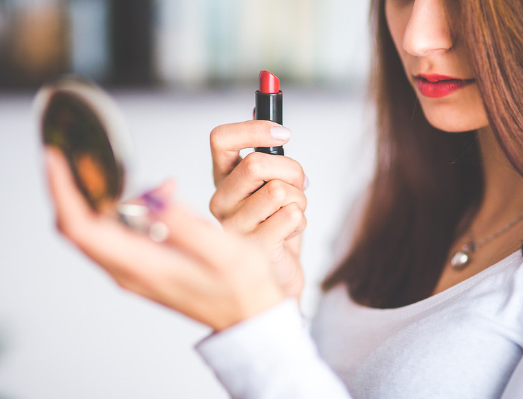 Applying Lipstick