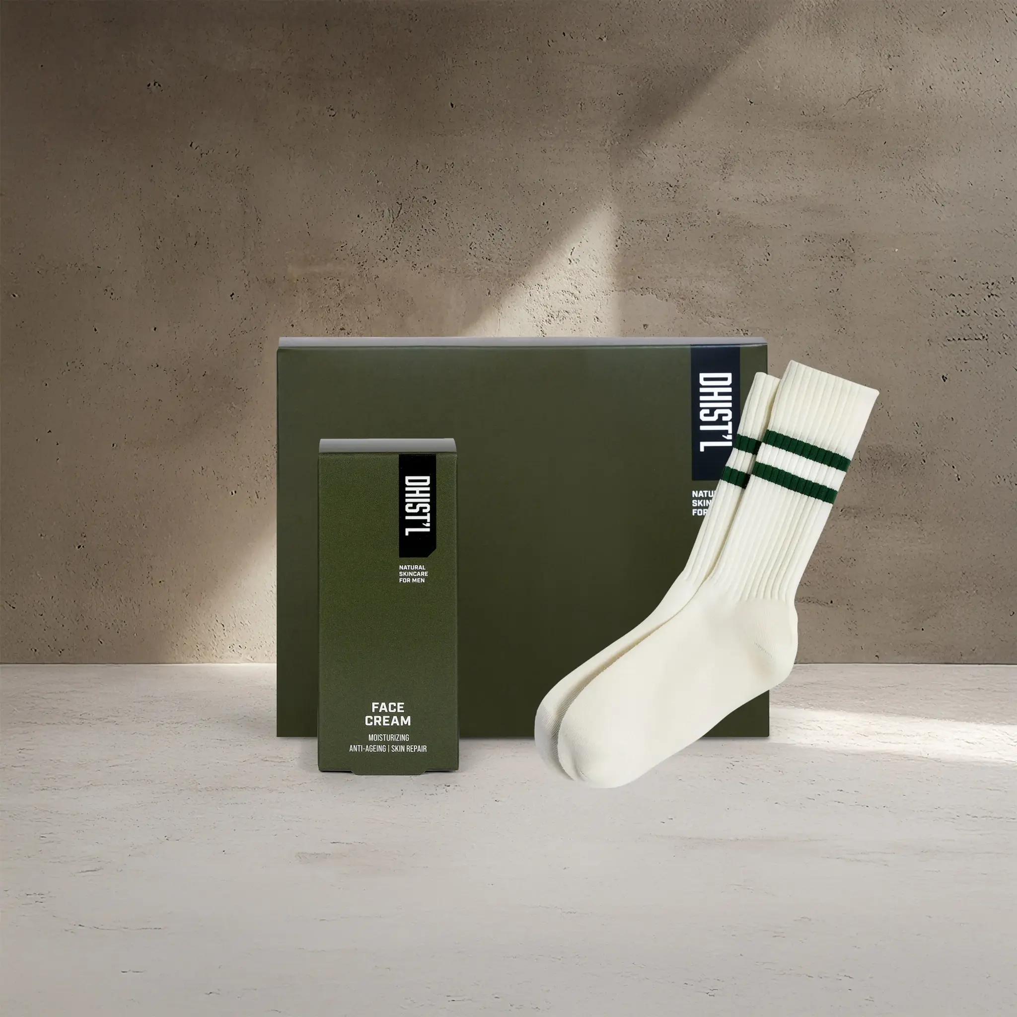 GIFT BOX | Face cream 50ml + Herensokken OFF WHITE
